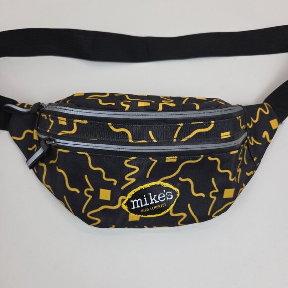 Mike's Hard Lemonade Fanny Pack Waist Adjustable Black Yellow Belt - Picture 2 of 10